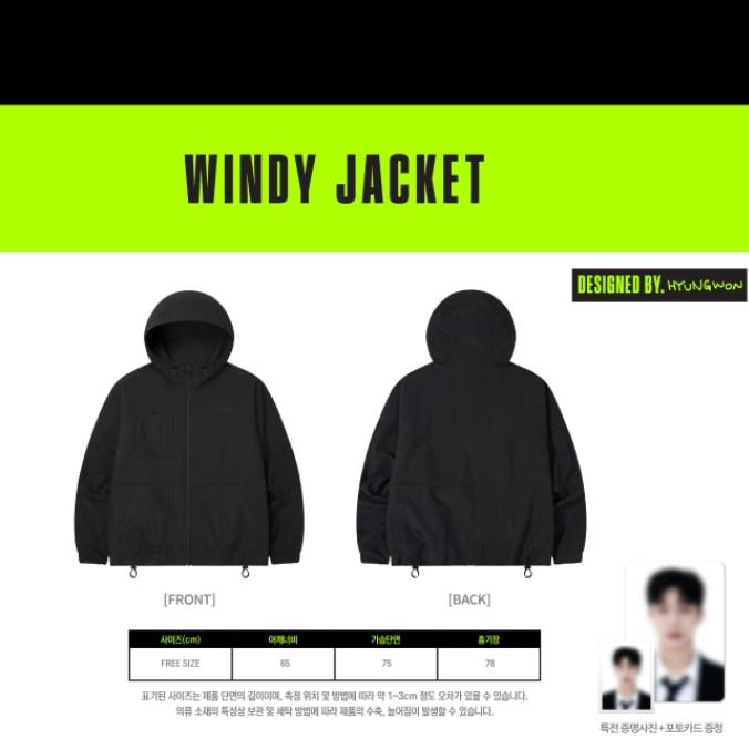 2025 MONSTA X CONNECT X MD Ufficiale Giacca Windy HYUNGWON