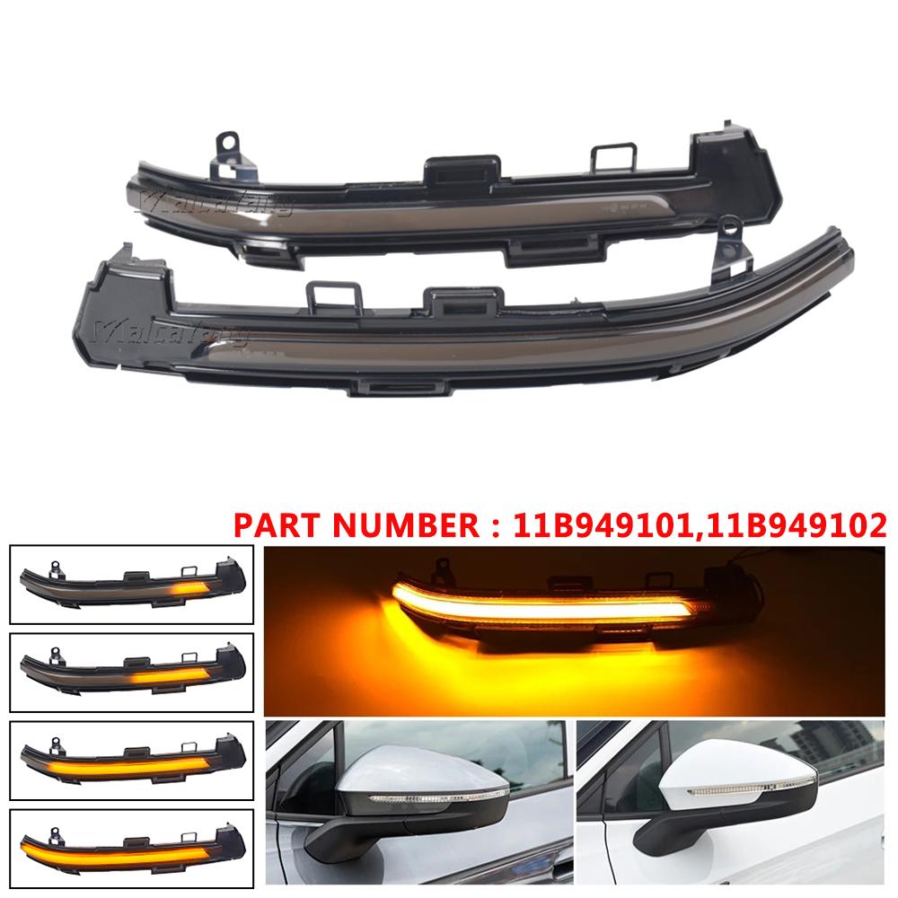 

Автомобиль 2 шт. Динамический указатель поворота Светодиодная лампа указателя поворота Индикатор зеркала заднего вида для VW ID4 ID.4 E21 2020-2023 1-й Pure GTX Pro