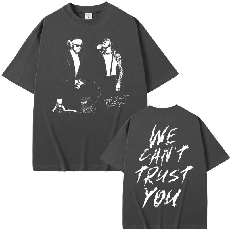 Rapper Future Metro Boomin 2024 New Hip Hop Album We Dont Trust You Graphic Tshirt Unisex Women Casual Ocollar Oversized Tees