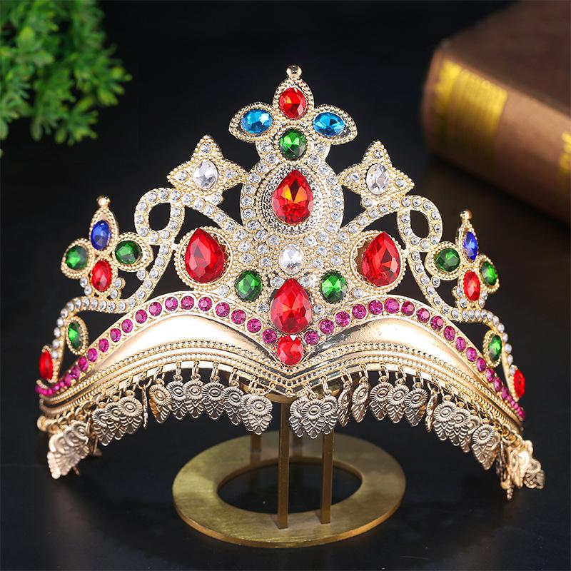 

Новый этнический головной убор для танца, сплав, корона невесты, аксессуар для волос, богемный стиль, сценический, ретро-аксессуар для волос