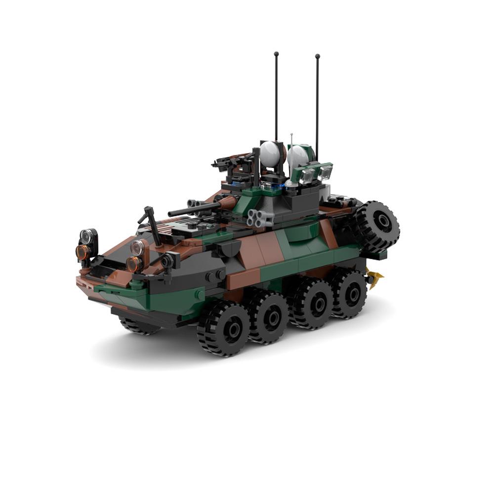 armored car WW2 Military War Series Germany US LAV-25 Light Armored Vehicle Building Block Model Technology Bricks Puzzle Toys