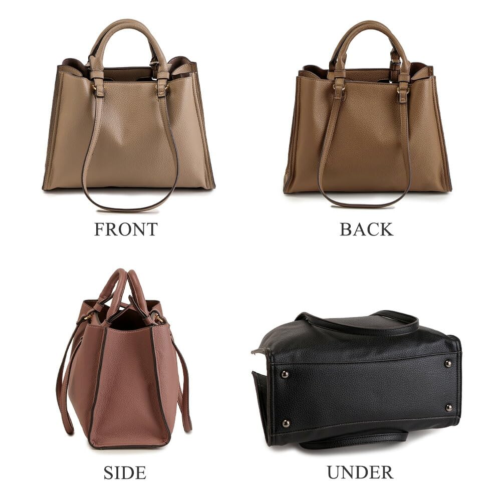 Pragma Women's Lightweight Tote Bag, Handbag, Shoulder Bag, Synthetic Leather, Small, Lightweight, 2-Way, Double Handle, Faux Leather, Elegant,