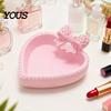Combined Decorative Trays Set 3D Printed Bow Jewelry Tray, Cute Heart-Shaped Organizer, Stable Desktop Organizer Bay Window Decor Accessory for