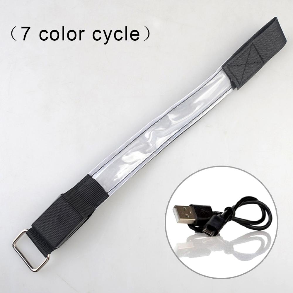 

USB Rechargeable Running LED Armband Refective Bands Cycling Gear Night Safety Luminous Band for Joggers Bikers Walkers Concerts
