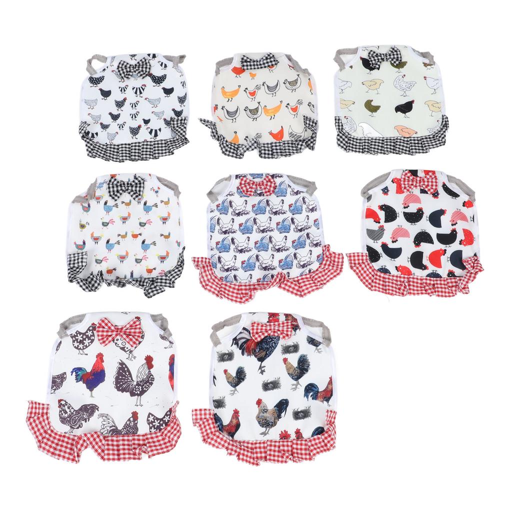 Tavuklar için 8 Adet Tavuk Eyeri Kanat Sırt Koruyucu Elastik Kayışlar Eyer Önlükleri Tavuk Tüyü Sabitleyici