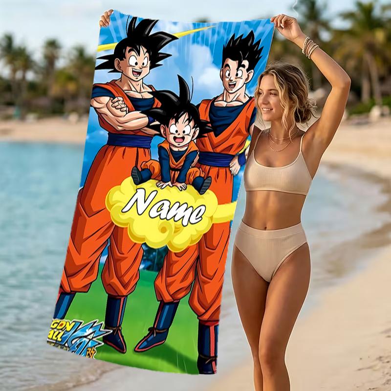 Customizable Personalized Beach Towels Dragon Ball Themed designs.Suitable for the Beach, Yoga, Sports;ideal As Beach Accessories