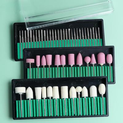 Professional Milling Cutter Ceramic Diamond Nail Drill Bits Set Rotary Burr Electric Nail Files