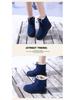 Korean Style High-top Snow Boots for Men and Women, Plus Size, with Velvet Lining and Front Lace-up.