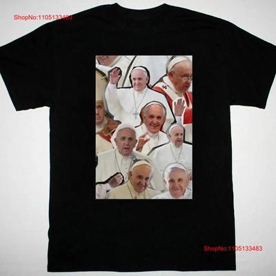 Pope Francis Collage Print T-shirt