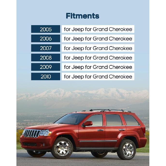 ECCPP Interior Gray Door Handle Front Front Passenger Right Replacement for 2005-2010 for Jeep for Grand Cherokee | Replaces 1JV461J3AA