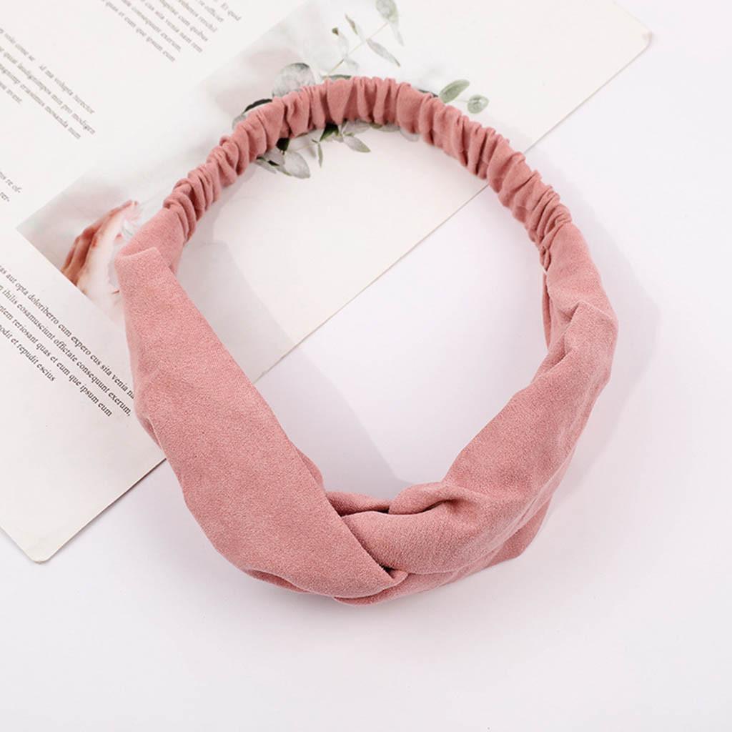 

Женская повязка на голову, цветная повязка для волос, галстук-бабочка, бархатная повязка на голову с широкими полями, повязка для волос One Size розовый