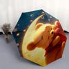 Panda,Heart Fully automatic themed umbrella - 8 ribs durable iron frame, tri-fold compact design, perfect as a gift, travel umbrella, unisex