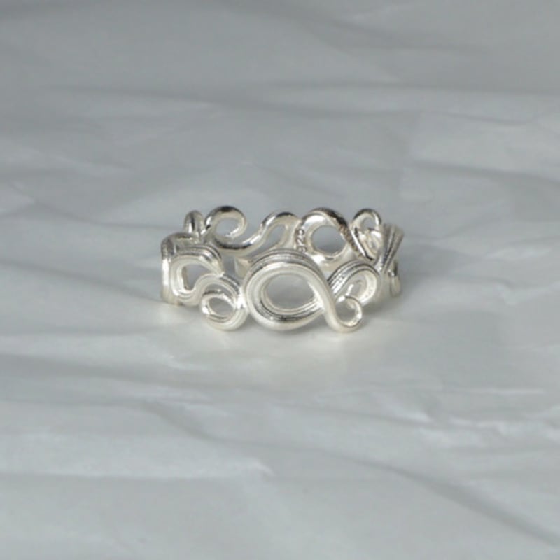 LOASI wave texture ring