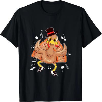 Tap Dancing Turkey Thanksgiving Step Dancer T-Shirt