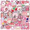 62pcs Cute Pink Stickers Kawaii Graffiti Stickers for DIY Luggage Laptop Skateboard Motorcycle Bicycle Stickers
