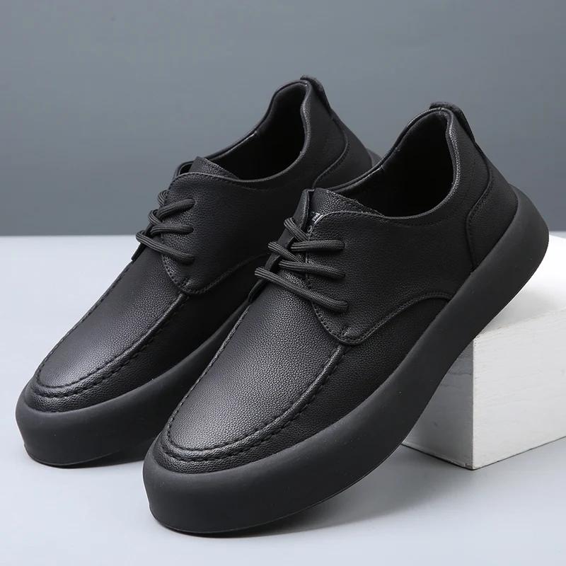 Fashion Men Casual Shoes Fashion Genuine Leather Board Shoes Outdoor Zapatos Casuales Hombres Handmade Oxfords Man Shoes for Men