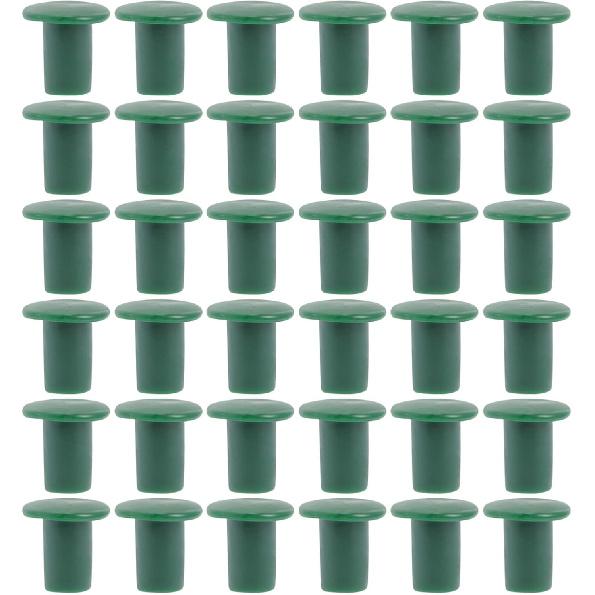 Happyyami 72Pcs Garden Safety Cane Caps Plastic Mushroom Rebar Safety Caps Tube Screw On Rebar Stakes for Garden Canes Green