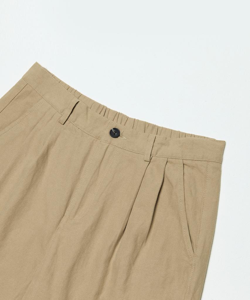 GLW Wide Big Pocket Elastic Waist Cargo Pants Dark Beige
