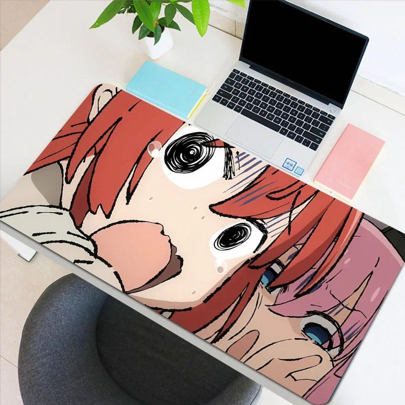 Cute Anime Red Hair Girl Mouse Pad Large Computer Office Game Table Mats XXL Rubber Anti-slip Gaming Keyboard Long HD Desk Pads