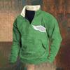 Men S Stand Collar Fleece Lined 3d Printed Long Sleeve Loose Pullover Sweatshirt