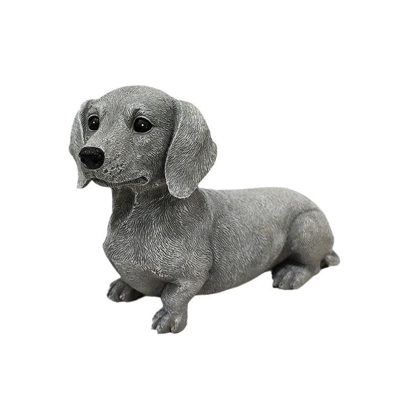 Creative Dachshund Sculpture Outdoor Courtyard Decoration Crafts Resin Ornaments Decoration Simulated Dog Statue Aesthetic Decor