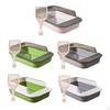Cat Litter Box Kitten Pan Large Semi Enclosed Sandbox with High Side Durable Open Top Pet