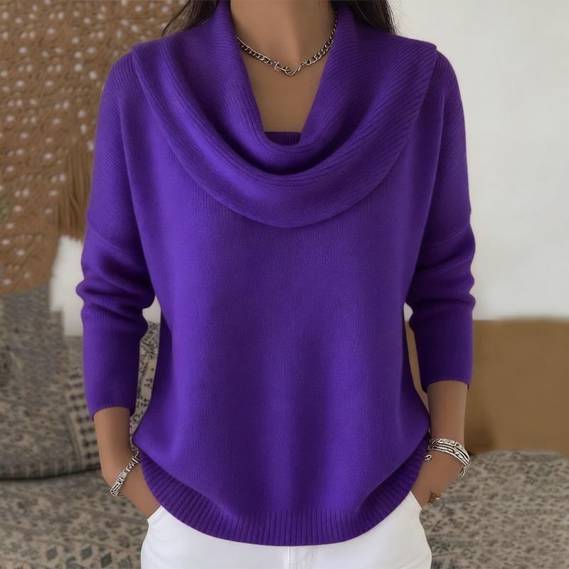 New Autumn/winter Women's Pure-color Long-sleeved Tops and Sweaters