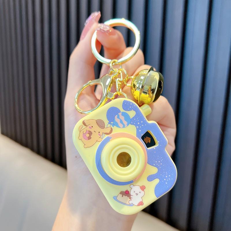 Luminous Cartoon Projector Camera Keychain - Small Gift & Bag Pendant