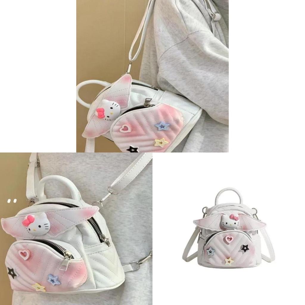 Cartoon Hello Kitty Backpack For Girls And Boys With Pu Material And Cute Design For Daily Use