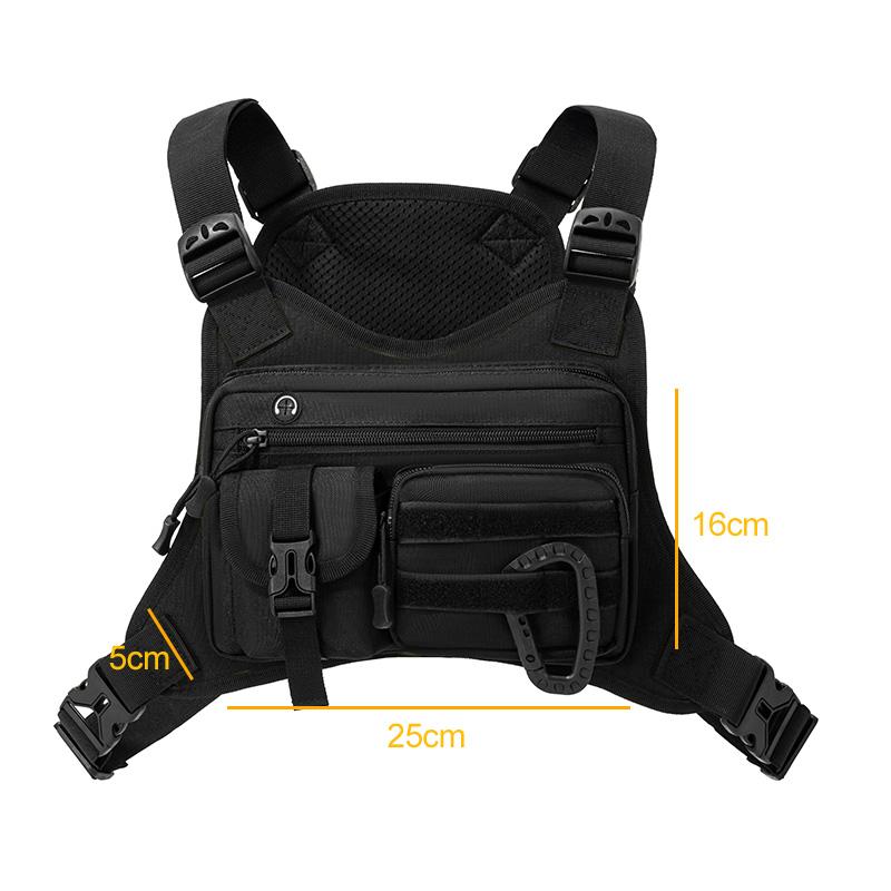 Outdoor Sport Brusttasche Weste Herren Damen Rucksack Mehrere Taschen Reise Arbeit Front Rig Bauchtasche Laufen Radfahren EDC Tasche
