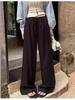 Women's Summer White Wide-Leg High-Waisted Linen-Style Loose Pants