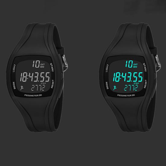 3D Pedometer Alarm Chronograph Multifunction Men Digital Wrist Watch Waterproof