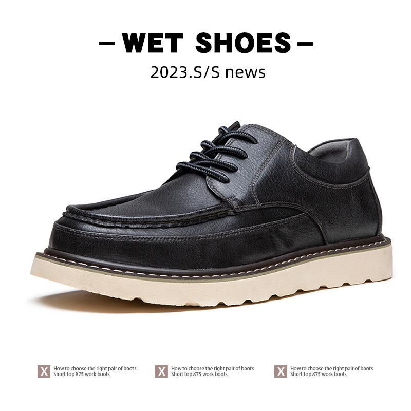 

Мужская обувь очень большого размера весна и осень 2025 новая ретро рабочая обувь американская уличная повседневная кожаная обувь ботинки Мартина с большой головой 44