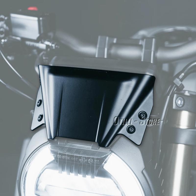 New Motorcycle Windscreen Windshield Fly Wind Deflector Screen Black Kit For Honda CB 650R CB650R CB 650 R 2019-2023
