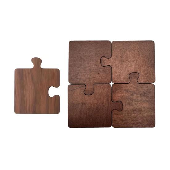 Ahşap Yapboz Bardak Altlığı Vintage Yapboz Şeklinde Çiftlik Evi Kahve Masası Dekorasyonu İçin Bardaklık Bar Aksesuarları