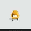 Handmade Cute Cartoon Frog Rocking Chair Resin Ornament for Desktop