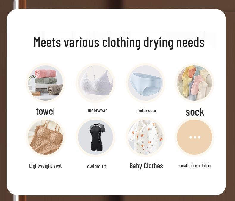 Portable Quick-Dry Mini Smart Dryer with Automatic Mite Removal and Sterilization