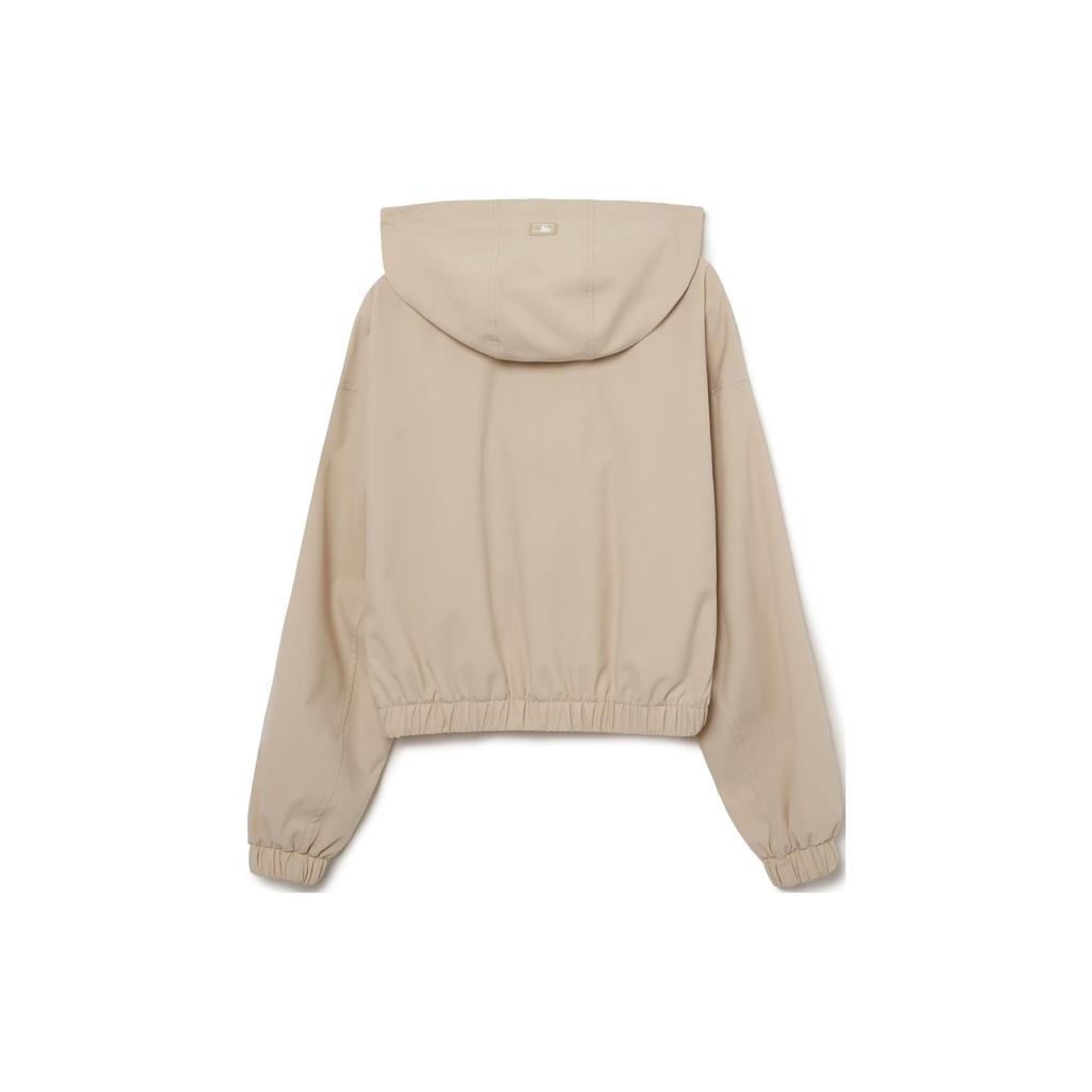 MLB Detroit Tigers Solid Logo Zip-Up Short Hooded Jacket Women Jackets Off-White 3FWJB0131-43BGL