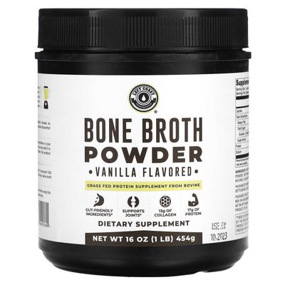 Beef Bone Broth Powder, Vanilla Flavor, 1 Lb (454 G)