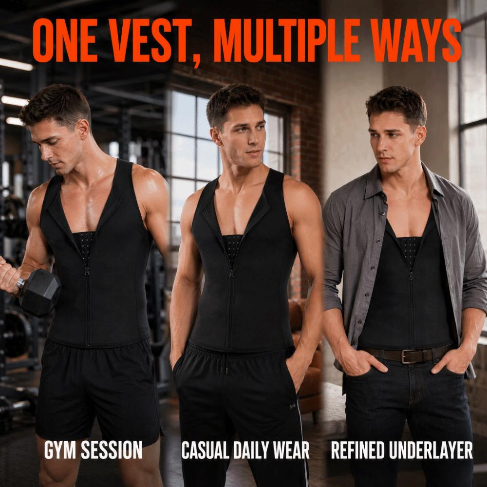 Compression Design Men Shapewear Compressed Zipper Underwear Slimming Body Shaper  For Men