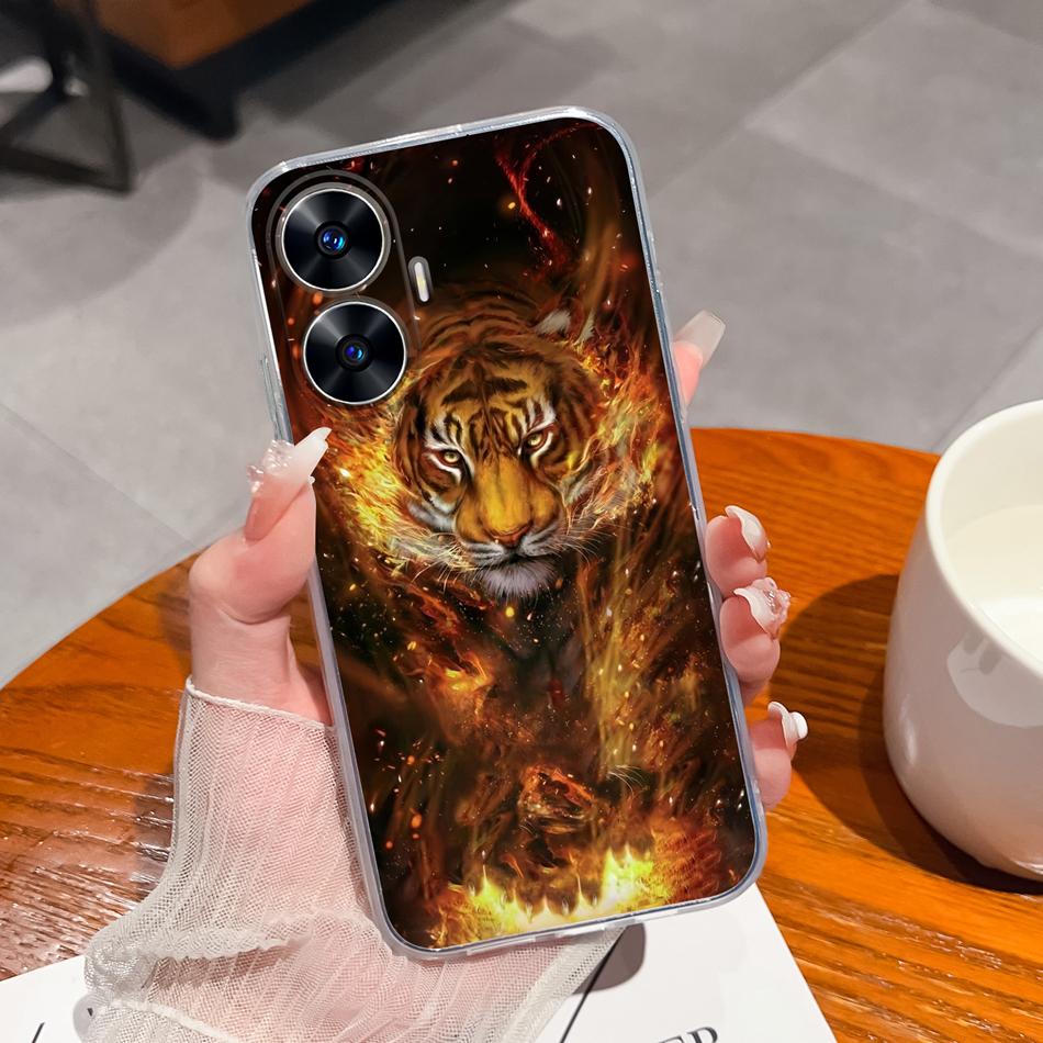 For OPPO Realme C55 C53 Phone Case Creative Soft TPU Silicone Clear Anti Drop Back Cover For Realme C 55 53 RealmeC55 Funda Capa