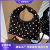 Niche Design Bag Women's New Retro Polka Dot Shoulder Messenger Bag Casual Portable Dumpling Bag