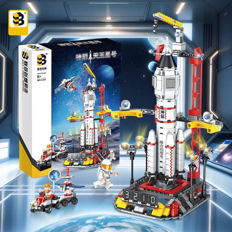 Assembles Rocket Shenzhou Building Blocks With Abs Plastic For Daily Gift Kids
