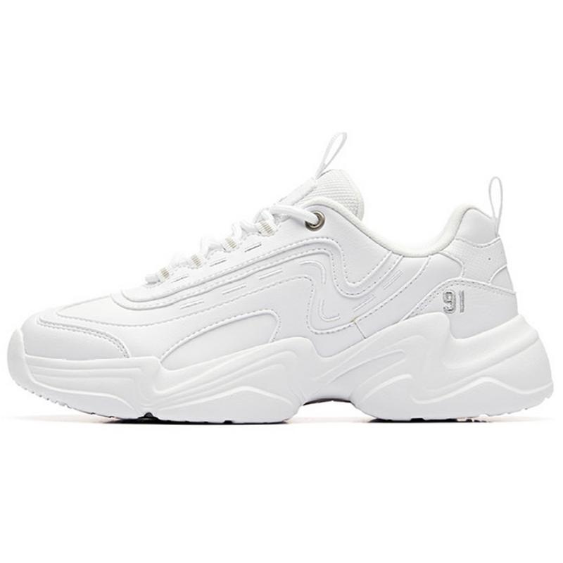 

Anta Life Collection Anti-Slip Wear-Resistant Low-Top Chunky Sneakers Women s Silver White Sneakers 92938862-3 35.5