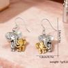 Stylish And Versatile Elephant Mother And Baby Elephant Alloy Earrings Are Suitable For Daily Simplicity