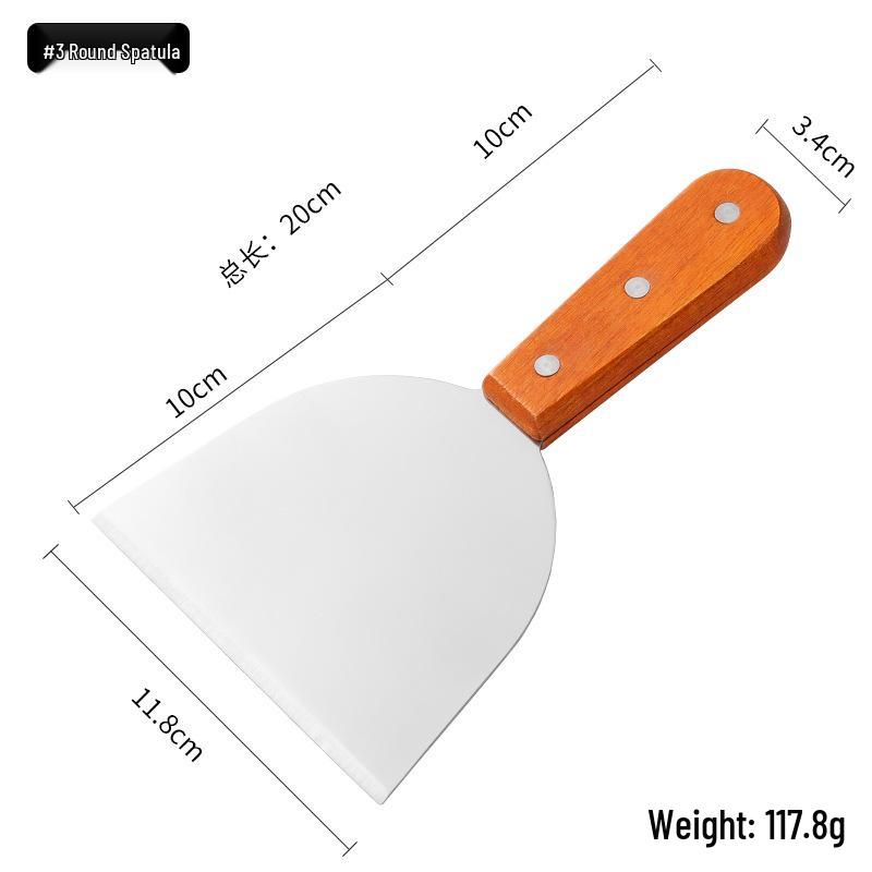 Stainless Steel Spatula Set: Kitchen, Hamburger, Frying, Teppanyaki, and Barbecue Tools