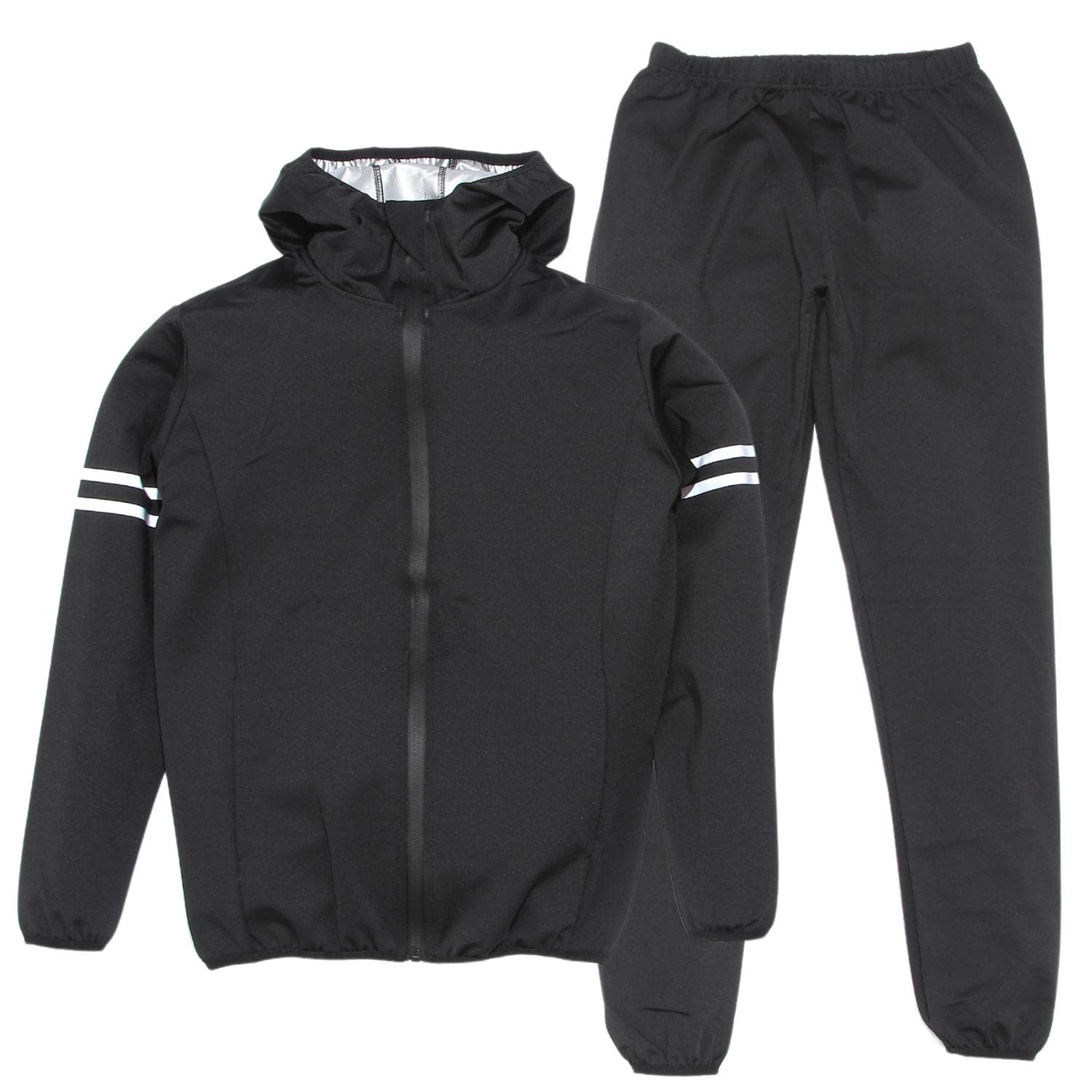 

Сауна Спортивная одежда Бег Спортзал и Костюм Мие-Мие, Комплект, Водонепроницаемый, Сохраняющий тепло, Снижающий потоотделение, Одежда, Фитнес, Одежда, Мужская Женская (4XL, черный)