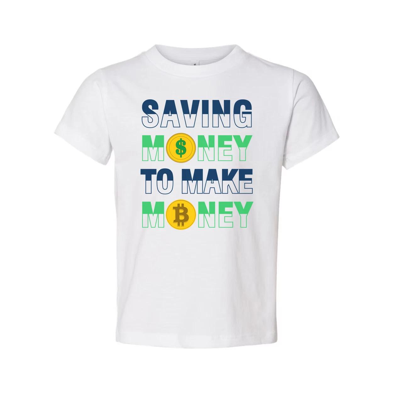 Saving Money To Make Money Graphic Unisex T Shirt Featuring Crypto Money Icons D 2XL