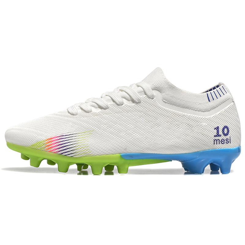 Yüksek Bilekli Altın Uzun Sivri Burun Spor Ayakkabı Toptan Suni Çim Antrenör Ayakkabısı Yüksek Kaliteli Yeni Erkek Futbol Ayakkabısı