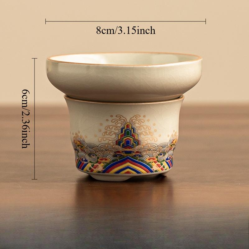 

Ru Kiln Fair Cup Household All Ceramic Sea Cliff Tea Divider Chinese Kung Fu Tea Filter Strainer Tea Ceremony Accessories